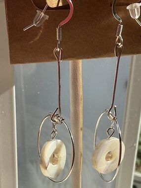 Silver Plated Abstract Shell earrings